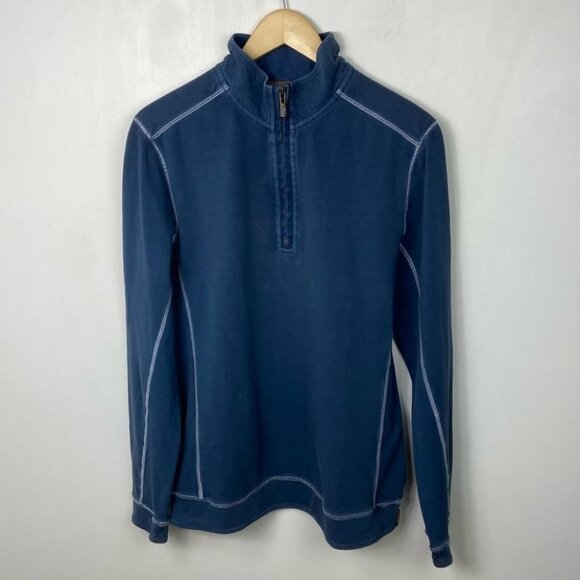 Tommy Bahama Tobago Bay‎ Blue Half Zip Sweatshirt Pullover Size Medium Sweater M - Picture 10 of 11